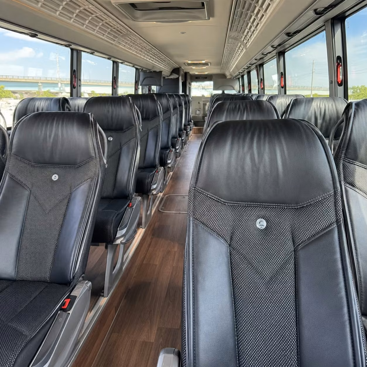 modesto charter bus interior