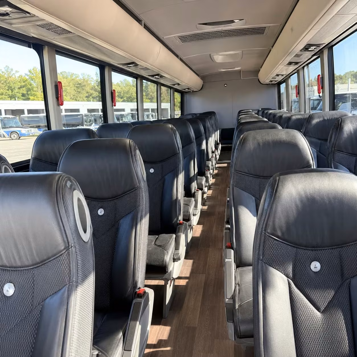 modesto charter bus rental interior